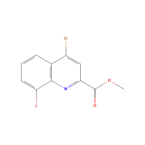 methyl 4-bromo-8-fluoroquinoline-2-carboxylate (CAS: 1314141-67-7) - Chemical Structure and Molecular Formula 