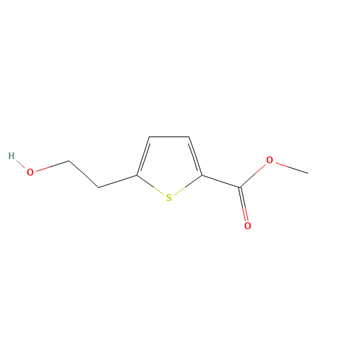 methyl 5-(2-hydroxyethyl)thiophene-2-carboxylate (CAS: 160744-13-8) - Chemical Structure and Molecular Formula 