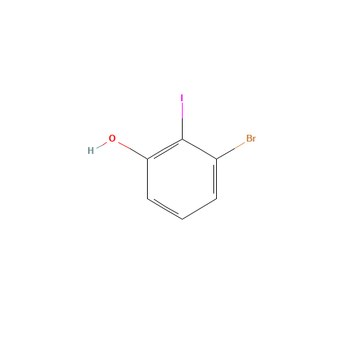 3-bromo-2-iodophenol (CAS: 855836-52-1) - Chemical Structure and Molecular Formula 