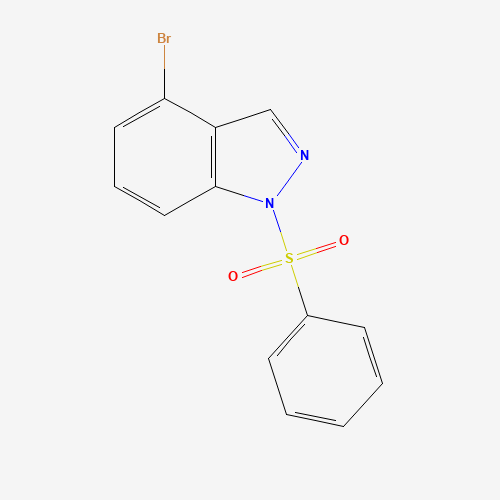 1-(benzenesulfonyl)-4-bromoindazole (CAS: 1001415-32-2) - Chemical Structure and Molecular Formula 