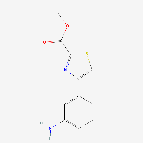 methyl 4-(3-aminophenyl)-1,3-thiazole-2-carboxylate (CAS: 885279-72-1) - Chemical Structure and Molecular Formula 