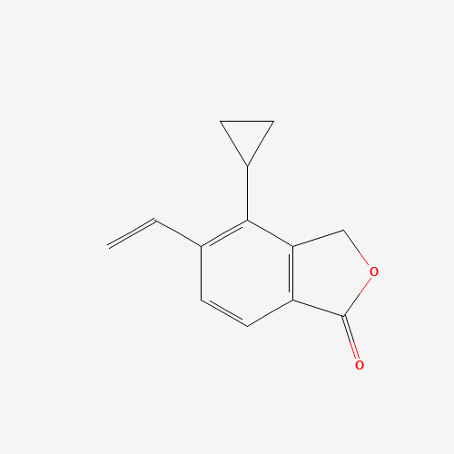 4-cyclopropyl-5-ethenyl-3H-2-benzofuran-1-one (CAS: 1255209-07-4) - Chemical Structure and Molecular Formula 