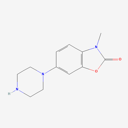 3-methyl-6-piperazin-1-yl-1,3-benzoxazol-2-one (CAS: 1017199-24-4) - Chemical Structure and Molecular Formula 