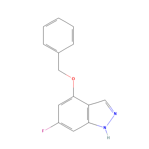 6-fluoro-4-phenylmethoxy-1H-indazole (CAS: 1167056-42-9) - Chemical Structure and Molecular Formula 