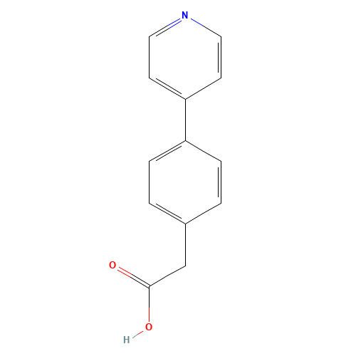 2-(4-pyridin-4-ylphenyl)acetic acid (CAS: 55397-08-5) - Chemical Structure and Molecular Formula 