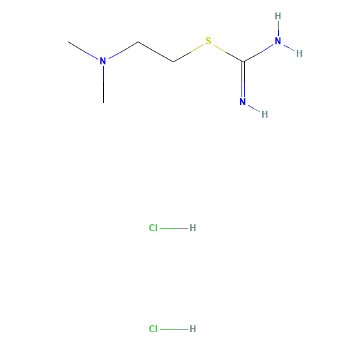 2-(dimethylamino)ethyl carbamimidothioate;dihydrochloride (CAS: 16111-27-6) - Chemical Structure and Molecular Formula 