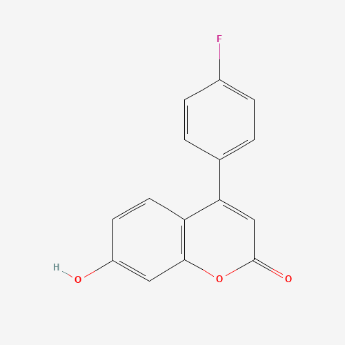 4-(4-fluorophenyl)-7-hydroxychromen-2-one (CAS: 850881-86-6) - Chemical Structure and Molecular Formula 