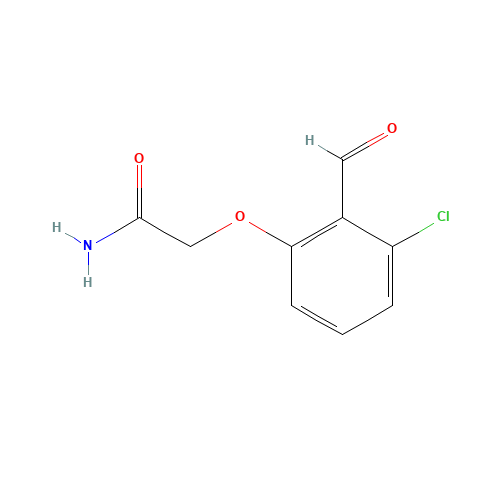 2-(3-chloro-2-formylphenoxy)acetamide (CAS: 1000267-52-6) - Chemical Structure and Molecular Formula 