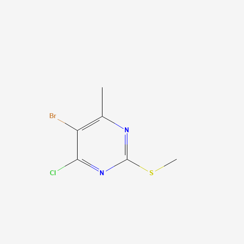 5-bromo-4-chloro-6-methyl-2-methylsulfanylpyrimidine (CAS: 17119-74-3) - Chemical Structure and Molecular Formula 