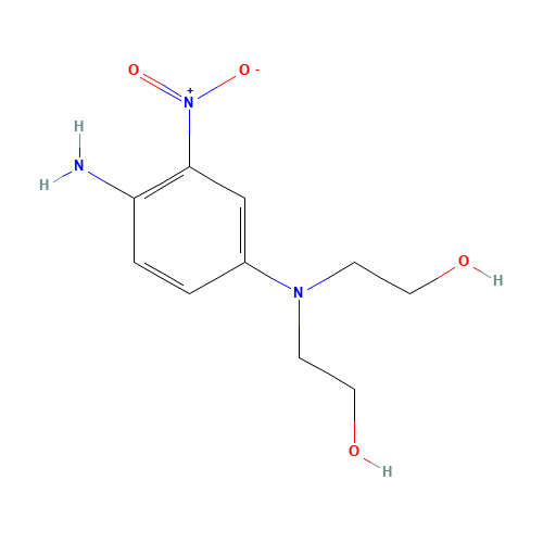 2-[4-amino-N-(2-hydroxyethyl)-3-nitroanilino]ethanol (CAS: 29705-39-3) - Chemical Structure and Molecular Formula 