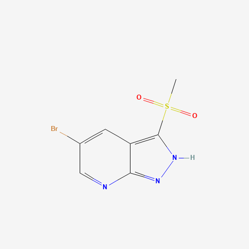 5-bromo-3-methylsulfonyl-2H-pyrazolo[3,4-b]pyridine (CAS: 1309778-79-7) - Chemical Structure and Molecular Formula 