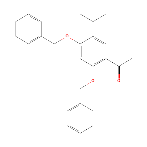 1-[2,4-bis(phenylmethoxy)-5-propan-2-ylphenyl]ethanone (CAS: 747414-18-2) - Chemical Structure and Molecular Formula 
