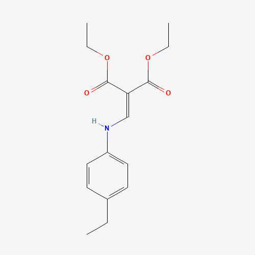 diethyl 2-[(4-ethylanilino)methylidene]propanedioate (CAS: 111186-10-8) - Chemical Structure and Molecular Formula 