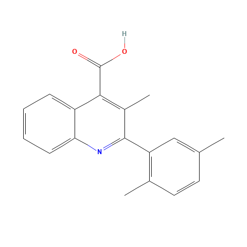 2-(2,5-dimethylphenyl)-3-methylquinoline-4-carboxylic acid (CAS: 350999-29-0) - Chemical Structure and Molecular Formula 