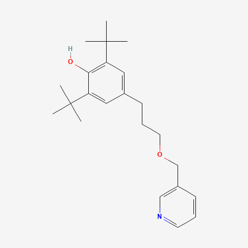 2,6-ditert-butyl-4-[3-(pyridin-3-ylmethoxy)propyl]phenol (CAS: 150443-71-3) - Chemical Structure and Molecular Formula 