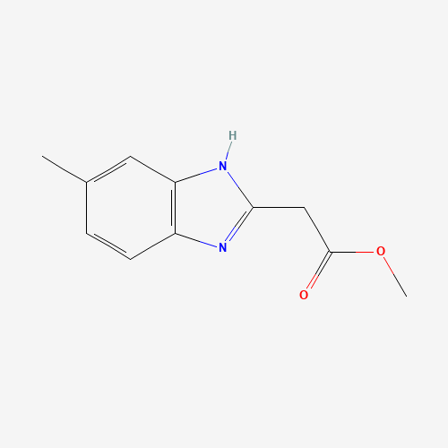methyl 2-(6-methyl-1H-benzimidazol-2-yl)acetate (CAS: 27099-23-6) - Chemical Structure and Molecular Formula 