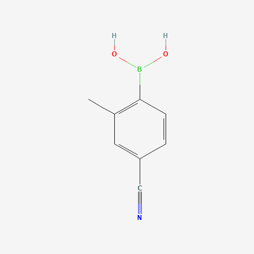(4-cyano-2-methylphenyl)boronic acid (CAS: 313546-18-8) - Chemical Structure and Molecular Formula 