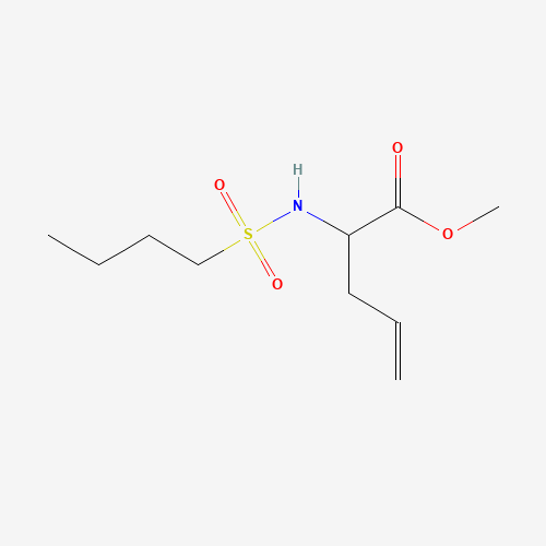 methyl 2-(butylsulfonylamino)pent-4-enoate (CAS: 185681-83-8) - Chemical Structure and Molecular Formula 