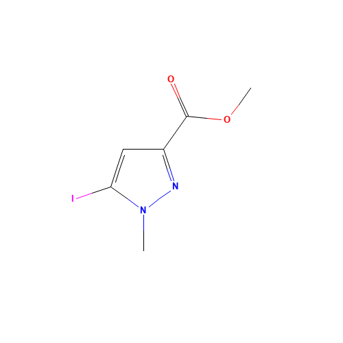 methyl 5-iodo-1-methylpyrazole-3-carboxylate (CAS: 1193244-87-9) - Chemical Structure and Molecular Formula 