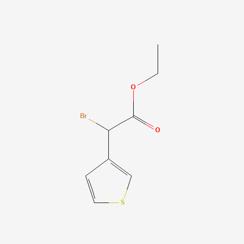 ethyl 2-bromo-2-thiophen-3-ylacetate (CAS: 449780-10-3) - Chemical Structure and Molecular Formula 