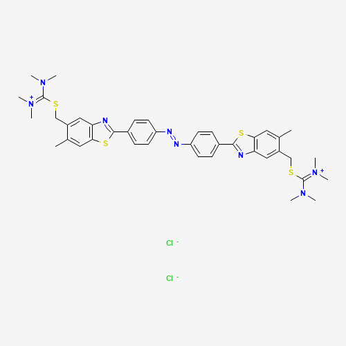 [dimethylamino-[[2-[4-[[4-[5-[[dimethylamino(dimethylazaniumylidene)methyl]sulfanylmethyl]-6-methyl-1,3-benzothiazol-2-yl]phenyl]diazenyl]phenyl]-6-methyl-1,3-benzothiazol-5-yl]methylsulfanyl]methylidene]-dimethylazanium;dichloride (CAS: 61968-76-1) - Related Chemical Product