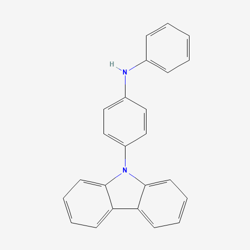 4-carbazol-9-yl-N-phenylaniline (CAS: 858641-06-2) - Chemical Structure and Molecular Formula 