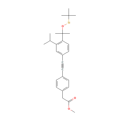 tert-butyl-[2-[4-[2-[4-(2-methoxy-2-oxoethyl)phenyl]ethynyl]-2-propan-2-ylphenyl]propan-2-yloxy]silicon (CAS: 345965-92-6) - Related Chemical Product