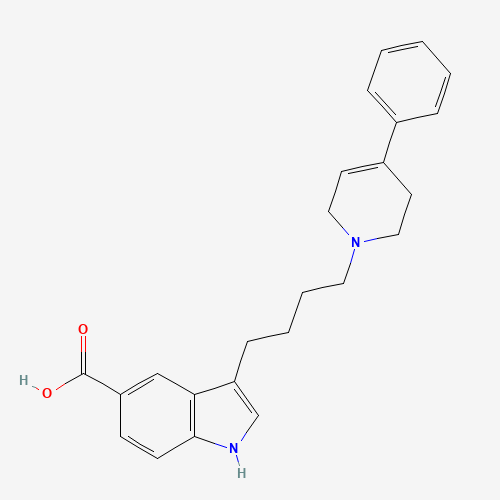 3-[4-(4-phenyl-3,6-dihydro-2H-pyridin-1-yl)butyl]-1H-indole-5-carboxylic acid (CAS: 98323-83-2) - Related Chemical Product