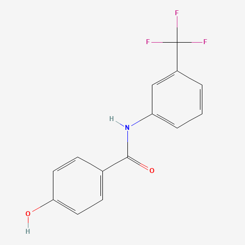 4-hydroxy-N-[3-(trifluoromethyl)phenyl]benzamide (CAS: 221297-54-7) - Chemical Structure and Molecular Formula 