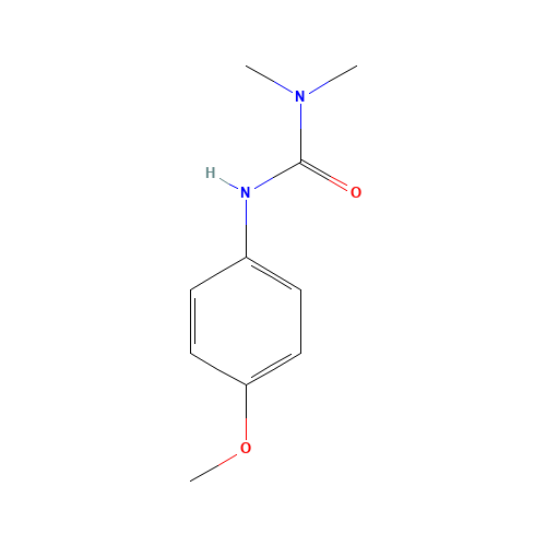 3-(4-methoxyphenyl)-1,1-dimethylurea (CAS: 7160-02-3) - Chemical Structure and Molecular Formula 