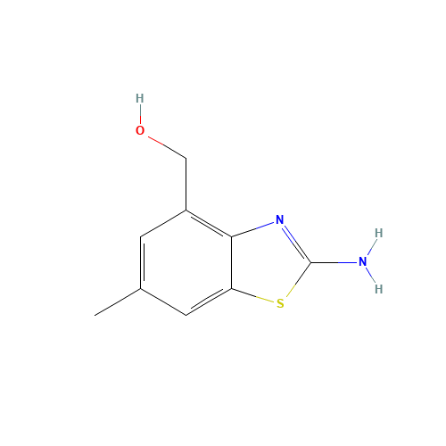 (2-amino-6-methyl-1,3-benzothiazol-4-yl)methanol (CAS: 106429-21-4) - Chemical Structure and Molecular Formula 