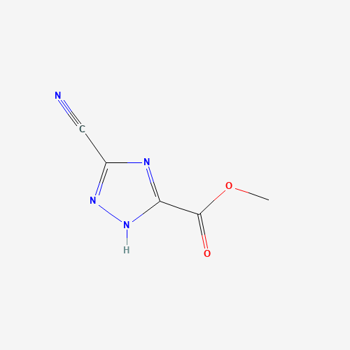 methyl 3-cyano-1H-1,2,4-triazole-5-carboxylate (CAS: 1174005-63-0) - Chemical Structure and Molecular Formula 