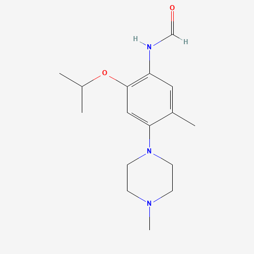 N-[5-methyl-4-(4-methylpiperazin-1-yl)-2-propan-2-yloxyphenyl]formamide (CAS: 1462951-48-9) - Chemical Structure and Molecular Formula 