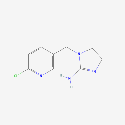 1-[(6-chloropyridin-3-yl)methyl]-4,5-dihydroimidazol-2-amine (CAS: 115970-17-7) - Chemical Structure and Molecular Formula 