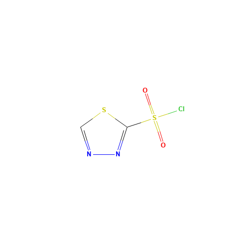 1,3,4-thiadiazole-2-sulfonyl chloride (CAS: 362521-36-6) - Chemical Structure and Molecular Formula 