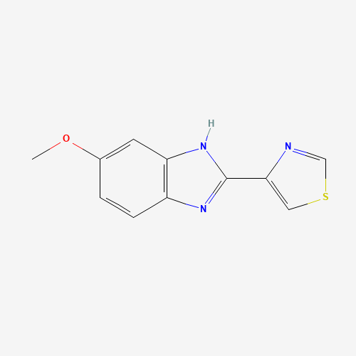 4-(6-methoxy-1H-benzimidazol-2-yl)-1,3-thiazole (CAS: 1614-04-6) - Chemical Structure and Molecular Formula 