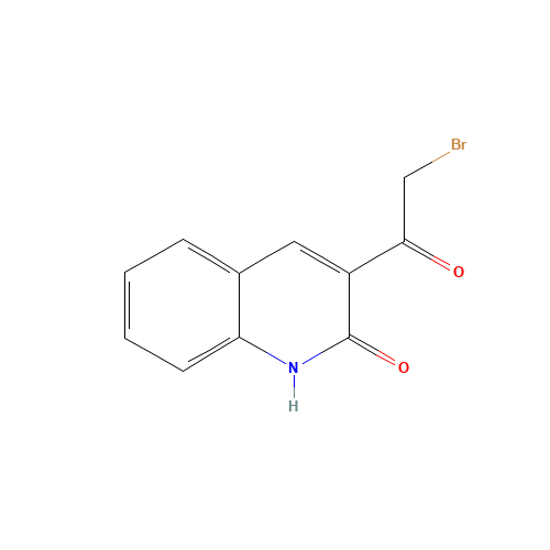 3-(2-bromoacetyl)-1H-quinolin-2-one (CAS: 145736-75-0) - Chemical Structure and Molecular Formula 