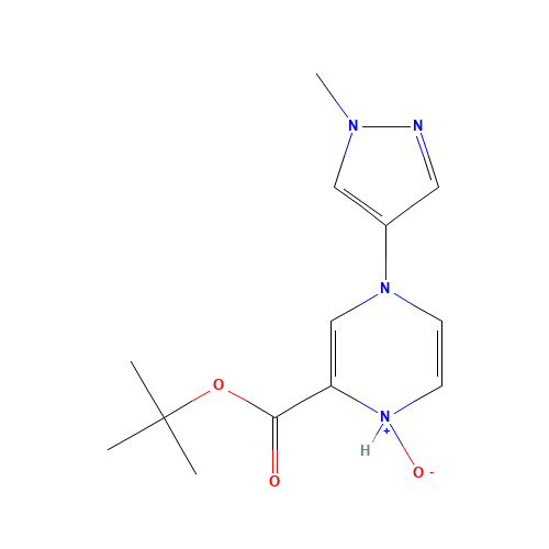 tert-butyl 4-(1-methylpyrazol-4-yl)-1-oxido-1H-pyrazin-1-ium-2-carboxylate (CAS: 1314388-87-8) - Related Chemical Product