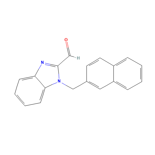 1-(naphthalen-2-ylmethyl)benzimidazole-2-carbaldehyde (CAS: 537010-29-0) - Chemical Structure and Molecular Formula 
