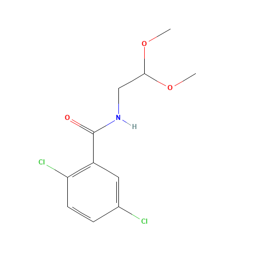 2,5-dichloro-N-(2,2-dimethoxyethyl)benzamide (CAS: 477772-63-7) - Chemical Structure and Molecular Formula 