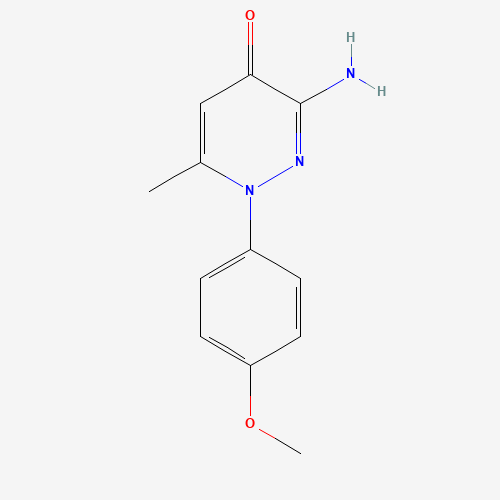 3-amino-1-(4-methoxyphenyl)-6-methylpyridazin-4-one (CAS: 133221-01-9) - Chemical Structure and Molecular Formula 
