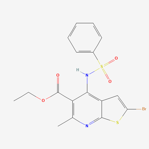 ethyl 4-(benzenesulfonamido)-2-bromo-6-methylthieno[2,3-b]pyridine-5-carboxylate (CAS: 1312594-93-6) - Related Chemical Product