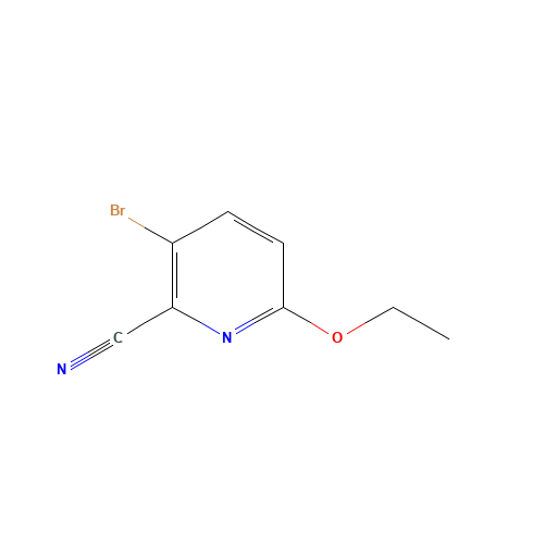 3-bromo-6-ethoxypyridine-2-carbonitrile (CAS: 1353777-41-9) - Chemical Structure and Molecular Formula 