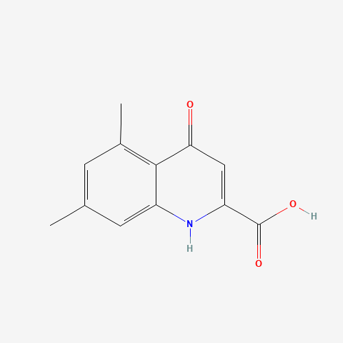 5,7-dimethyl-4-oxo-1H-quinoline-2-carboxylic acid (CAS: 222161-60-6) - Chemical Structure and Molecular Formula 