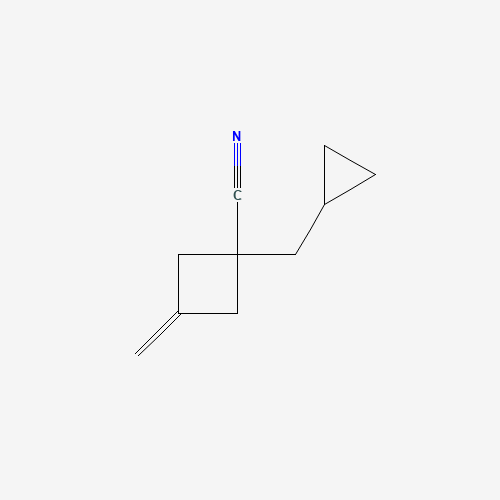 1-(cyclopropylmethyl)-3-methylidenecyclobutane-1-carbonitrile (CAS: 938064-55-2) - Chemical Structure and Molecular Formula 