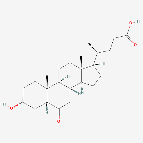 (4R)-4-[(3R,5R,8S,9S,10R,13R,14S,17R)-3-hydroxy-10,13-dimethyl-6-oxo-1,2,3,4,5,7,8,9,11,12,14,15,16,17-tetradecahydrocyclopenta[a]phenanthren-17-yl]pentanoic acid (CAS: 2393-61-5) - Related Chemical Product