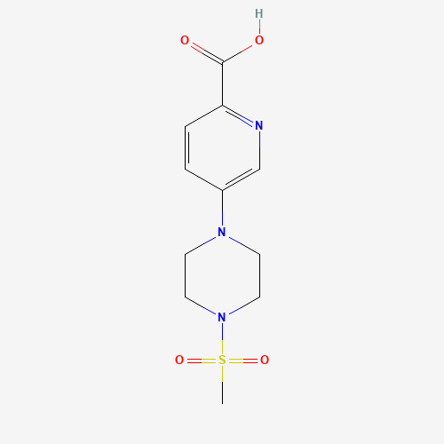 5-(4-methylsulfonylpiperazin-1-yl)pyridine-2-carboxylic acid (CAS: 1301134-34-8) - Chemical Structure and Molecular Formula 