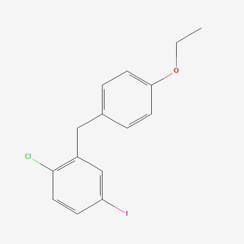 1-chloro-2-[(4-ethoxyphenyl)methyl]-4-iodobenzene (CAS: 1103738-29-9) - Chemical Structure and Molecular Formula 