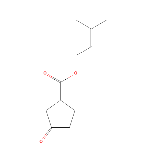 3-methylbut-2-enyl 3-oxocyclopentane-1-carboxylate (CAS: 625127-90-4) - Chemical Structure and Molecular Formula 