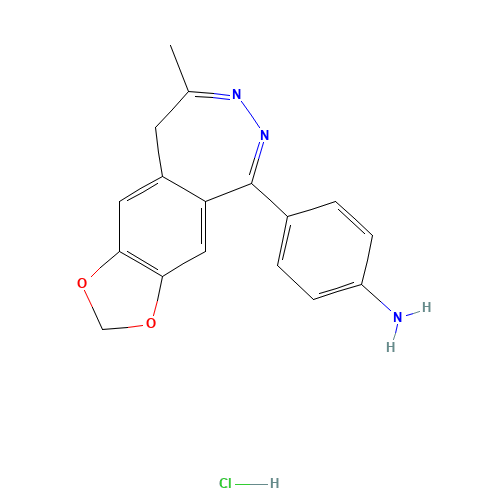 4-(8-methyl-9H-[1,3]dioxolo[4,5-h][2,3]benzodiazepin-5-yl)aniline;hydrochloride (CAS: 192065-56-8) - Related Chemical Product